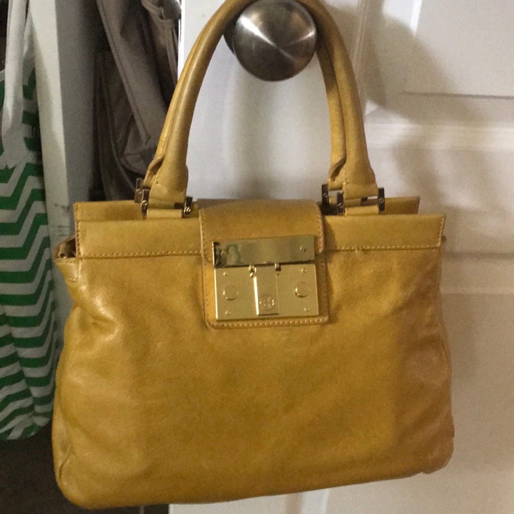 Tory Burch Yellow Leather Handbag